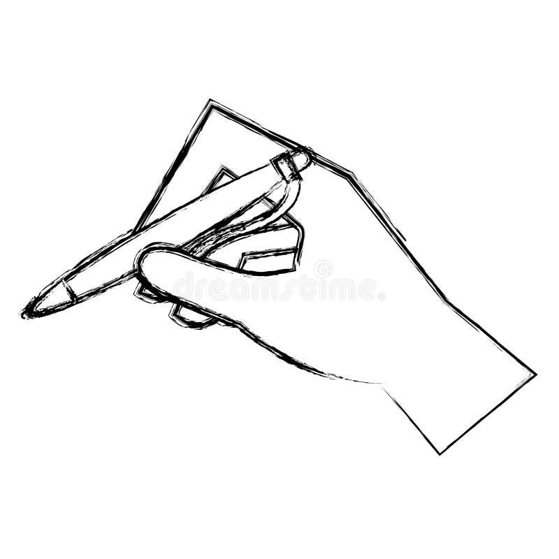 Hand writing with pen royalty free illustration