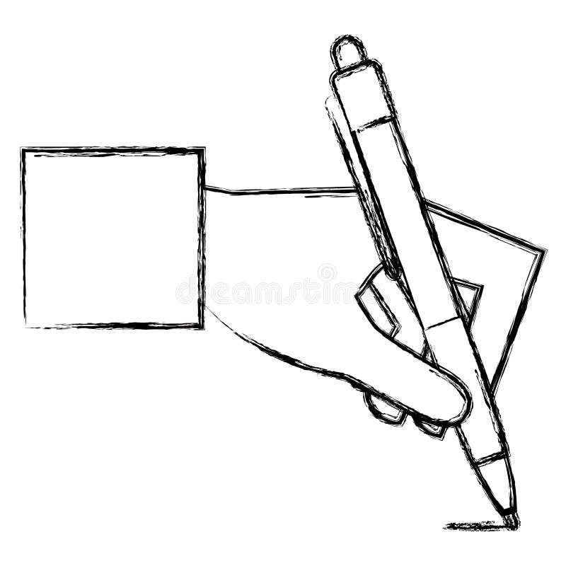 Hand writing with pen royalty free illustration
