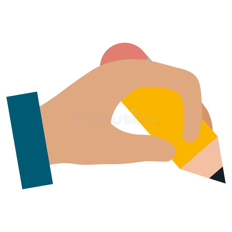 Hand writing with pencil vector illustration