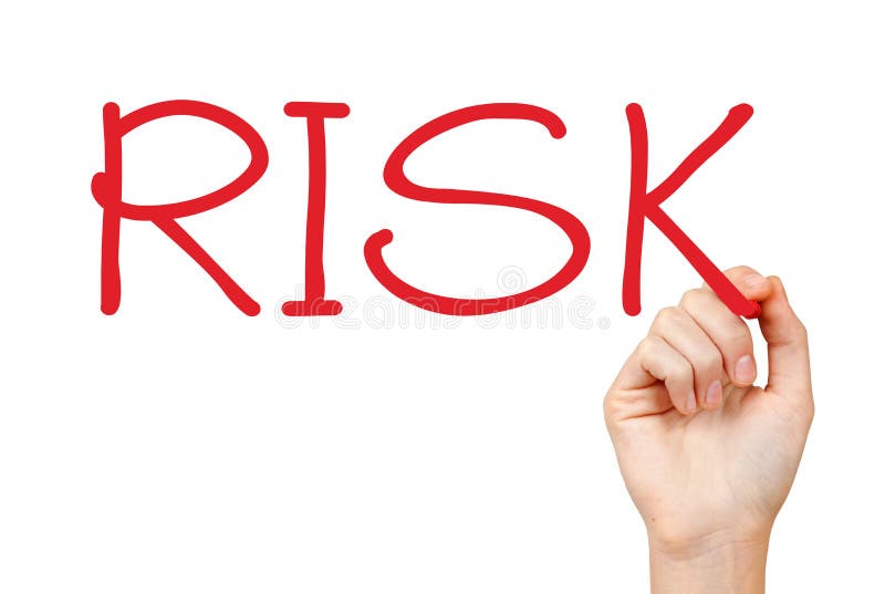 Hand writing risk stock photo. Image of management, idea - 38565064
