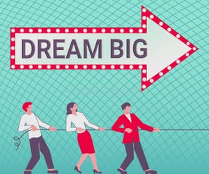 Hand Writing Sign Dream Big Conceptual Photo To Think Of Something 