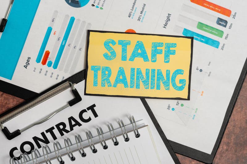 Hand Writing Sign Staff Training. Concept Meaning Learn Specific