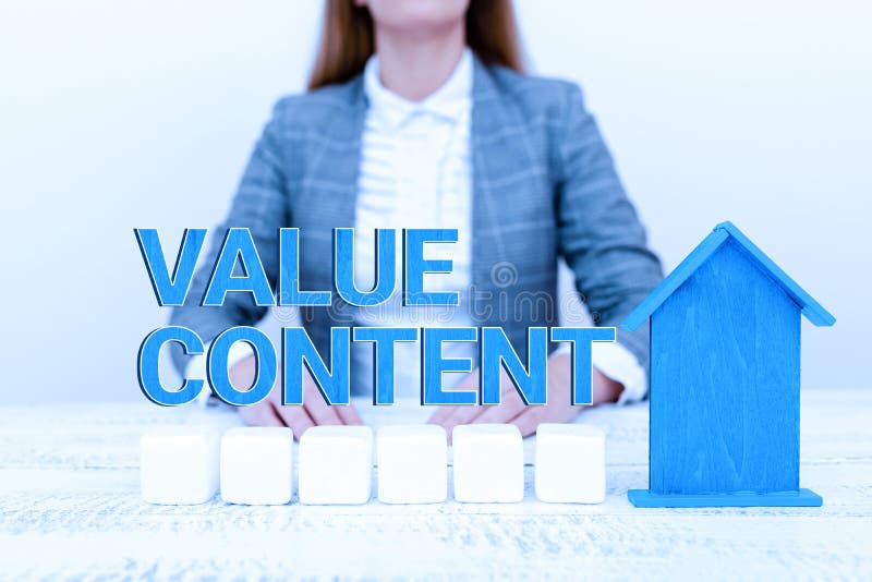 Hand Writing Sign Value Content. Concept Meaning Exclusive Details that a Client Cannot Access