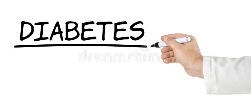 Hand writing the word Diabetes stock photography Hand writing the word Diabetes stock photography