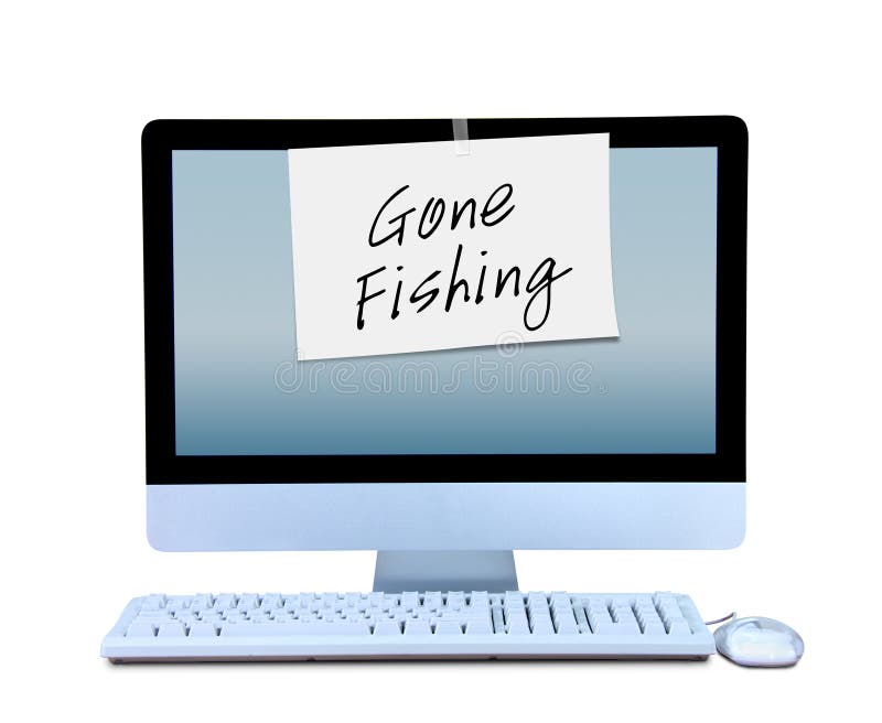 Gone Fishing Computer Stock Photos - Free & Royalty-Free Stock Photos from  Dreamstime