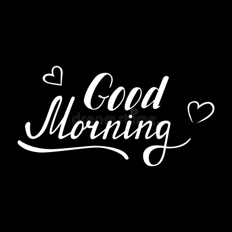 Hand Written Lettering Good Morning Stock Vector - Illustration of font ...