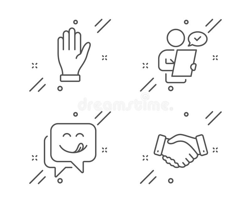 Friendly Handshake Pixel Perfect Linear Icon Sign Support Emoji