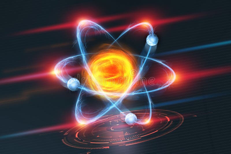 Handabgehobener betrag auf Tafel der alten Schule Futuristisches Konzept auf dem Thema der Nanotechnologie in der Wissenschaft vektor abbildung