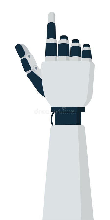 Handaufzeigen von KI-Robotern vektor abbildung