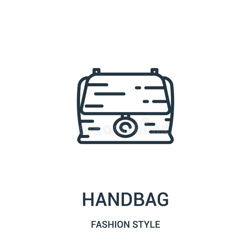 Handbag Icon Vector From Fashion Style Collection Thin Line Handbag Outline Icon Vector