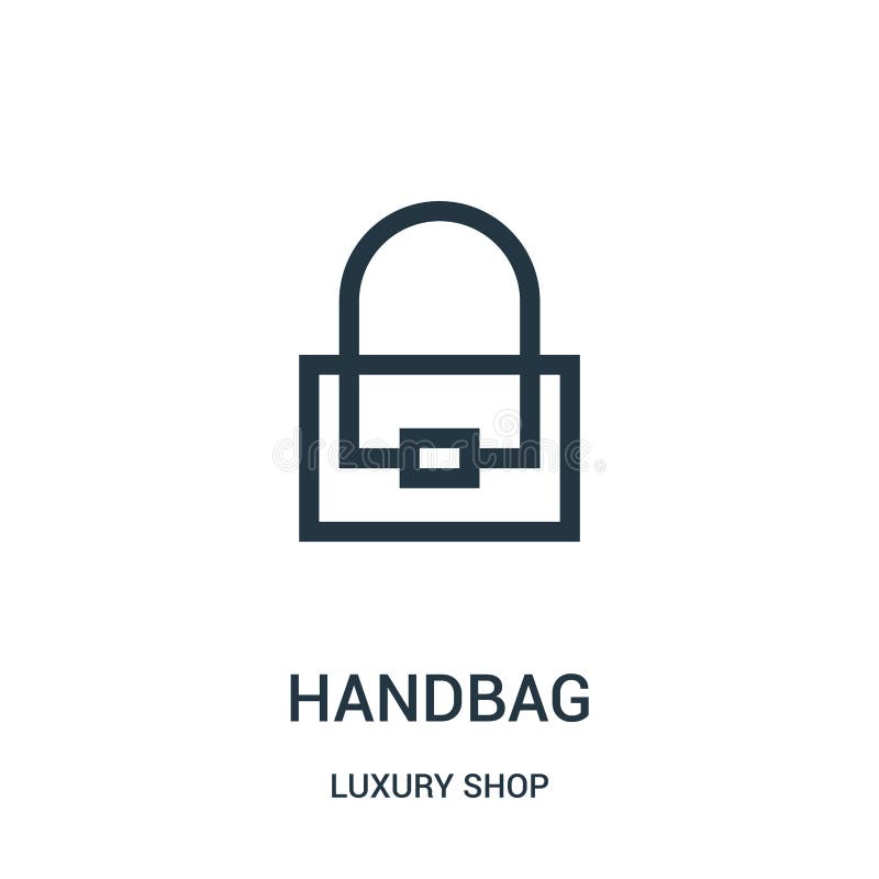 Handbag Icon Vector From Luxury Shop Collection Thin Line Handbag Outline Icon Vector