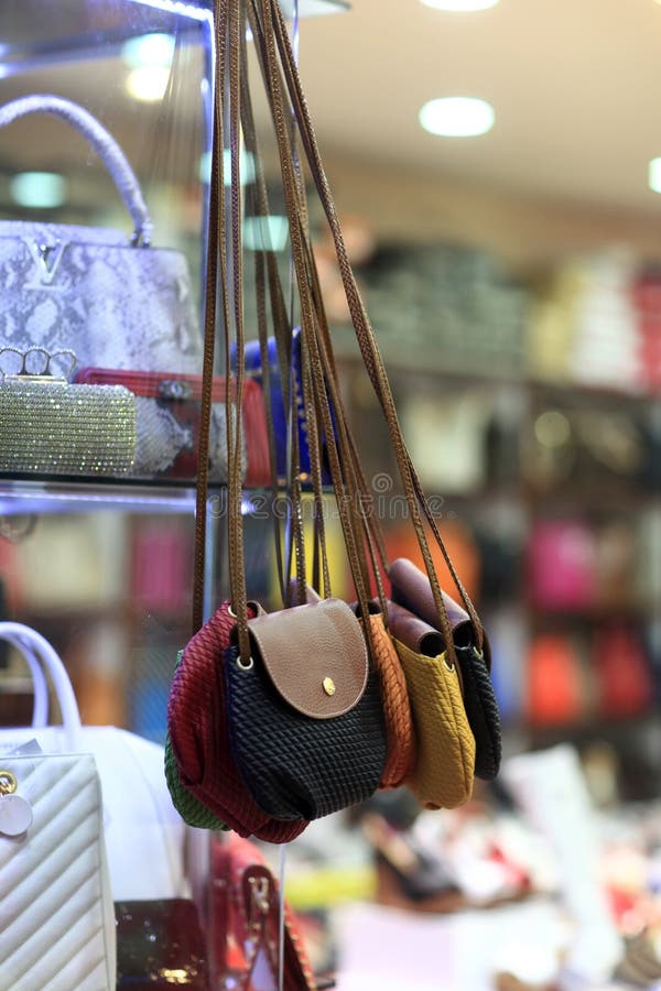 Handbags in the store stock photo. Image of display, accessory 46897842