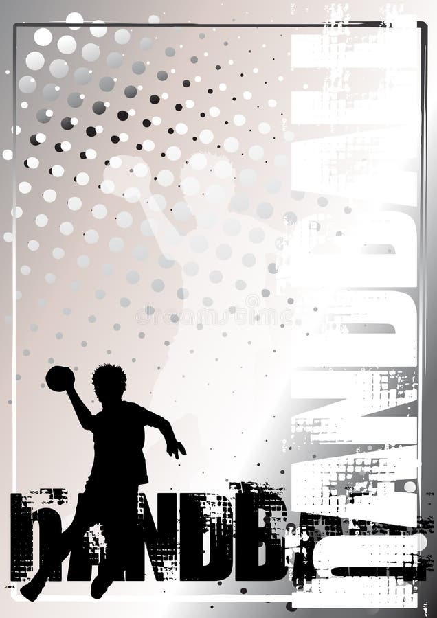 Handball golden poster background 3