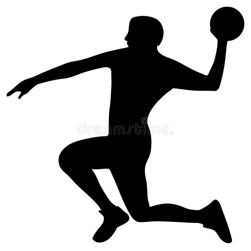 Handball player in attack stock vector. Illustration of activity ...