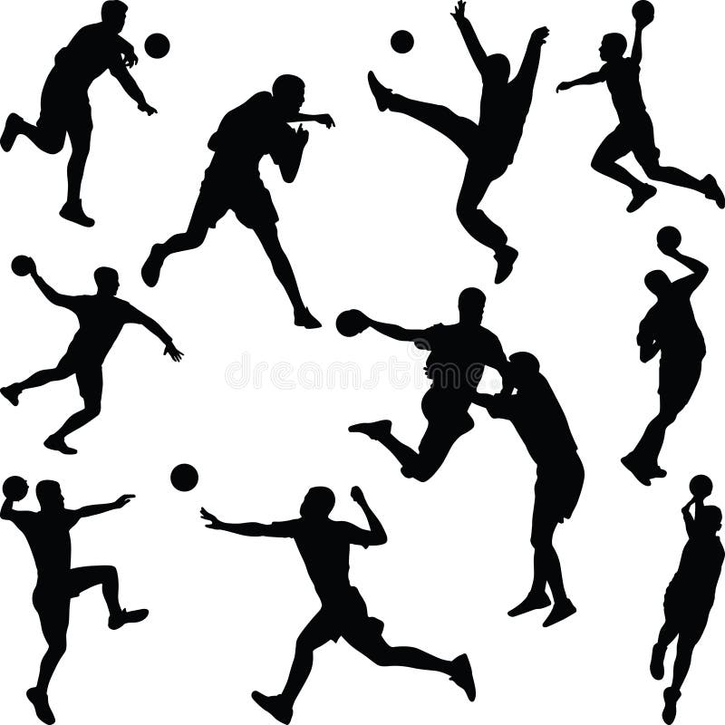 Handball silhouette vector stock vector. Illustration of competition ...