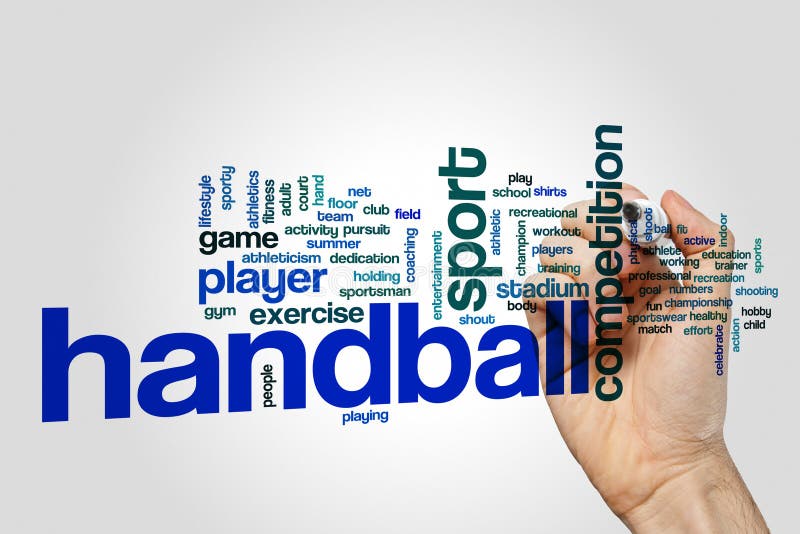 Handball word cloud concept royalty free stock photo