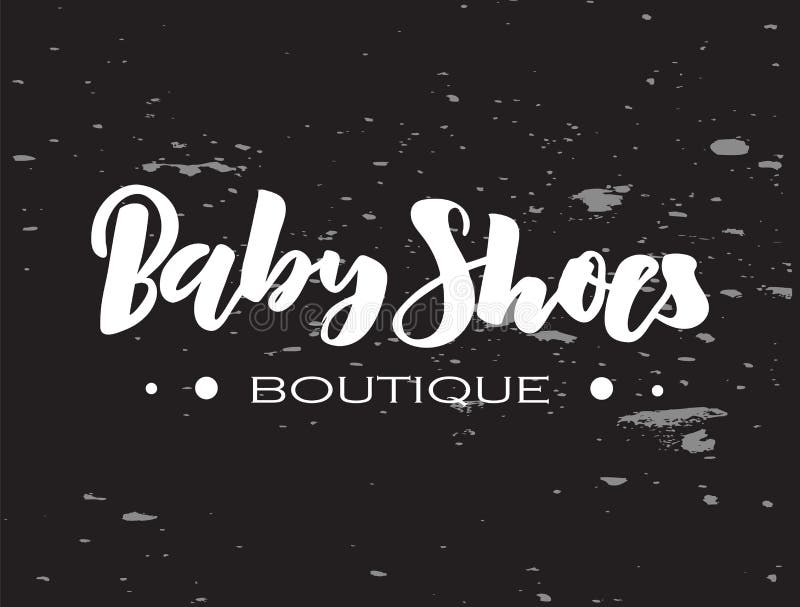 Handbeschriftung Babyschuhboutique auf Tafel Moderne Kalligraphie stock abbildung Handbeschriftung Babyschuhboutique auf Tafel Moderne Kalligraphie stock abbildung