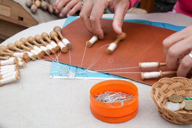 Handcraft lace made in Belgium Flanders Bruges