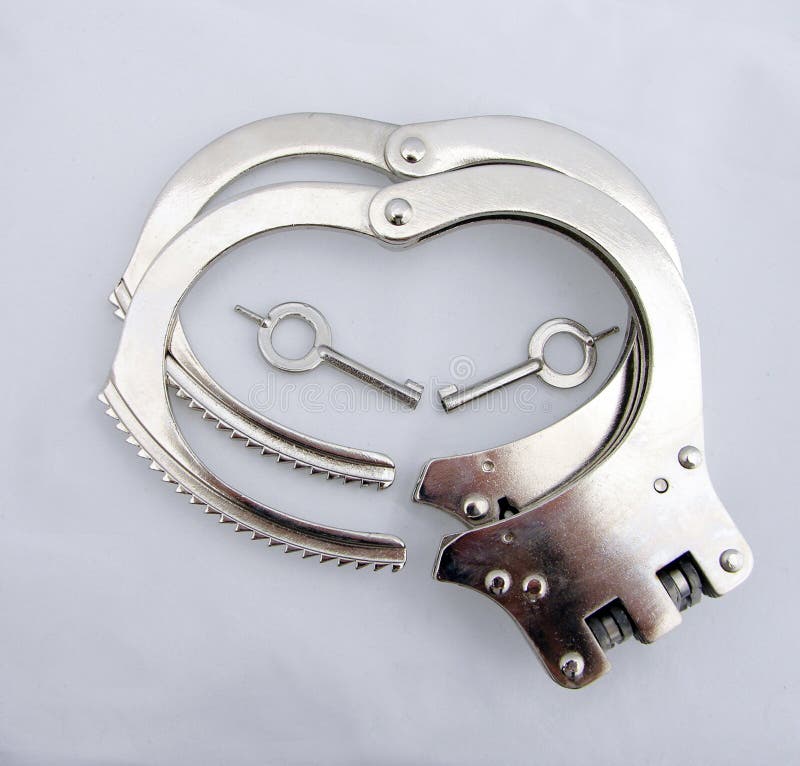 Handcuff Hearts stock photo