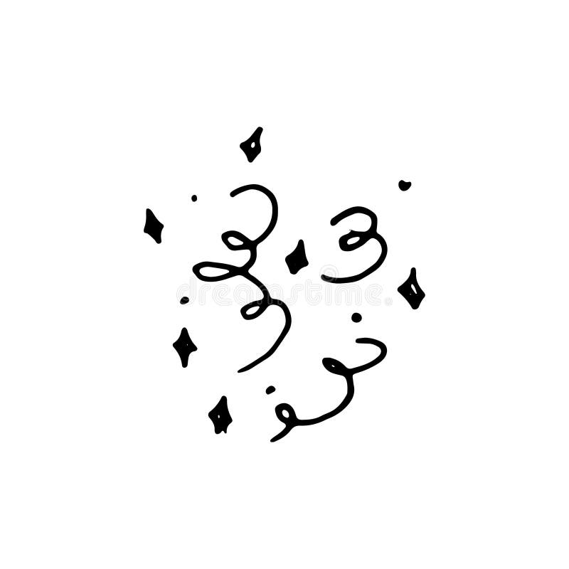 Handdrawn doodle fajerwerków ikona Ręka rysujący czarny nakreślenie Szyldowy S ilustracji Handdrawn doodle fajerwerków ikona Ręka rysujący czarny nakreślenie Szyldowy S ilustracji