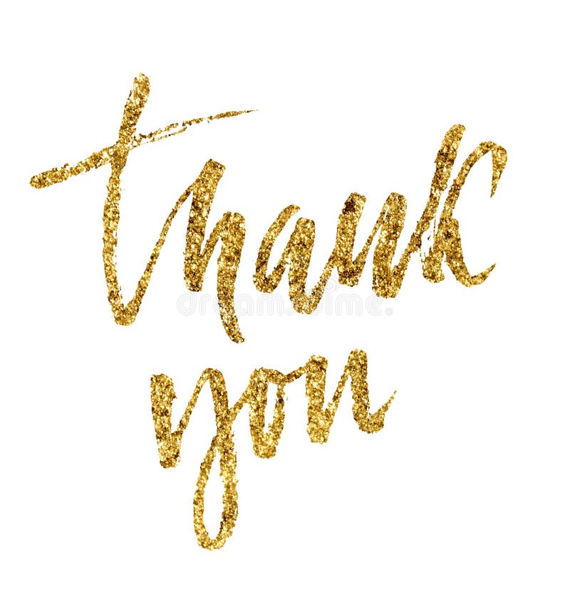 Thank You Glitter Text Shiny Sparkle 3d Vector Gold Golden Lettering