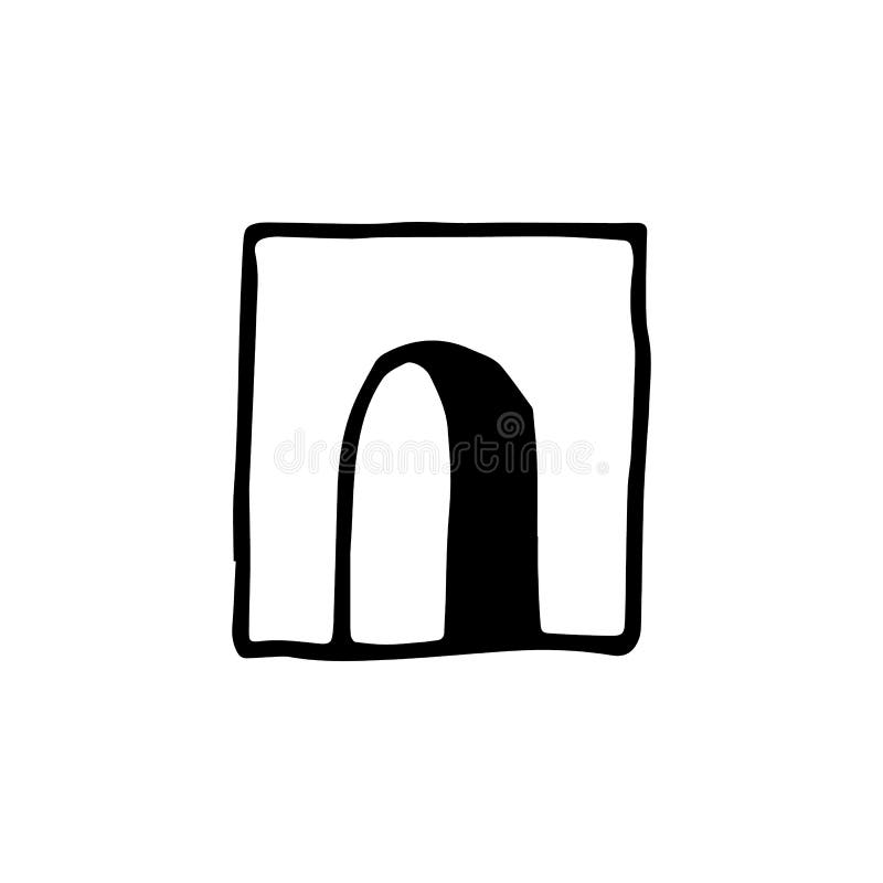 Handdrawn значок doodle входа Эскиз нарисованный рукой черный r иллюстрация вектора Handdrawn значок doodle входа Эскиз нарисованный рукой черный r иллюстрация вектора
