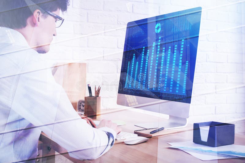 Handel en economieconcept royalty-vrije stock afbeeldingen