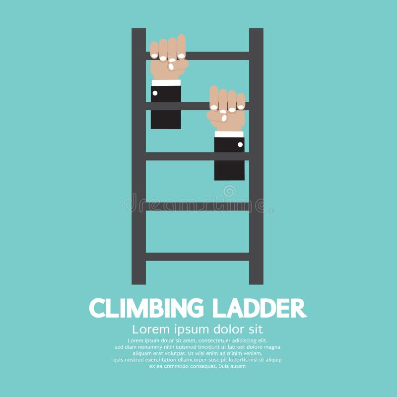 Handen die Ladder beklimmen stock illustratie