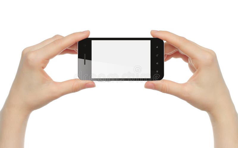 Handen die slimme telefoon houden stock afbeeldingen Handen die slimme telefoon houden stock afbeeldingen
