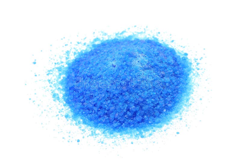 A Handful Of Blue Copper Sulphate Salt Stock Image Image of heavy