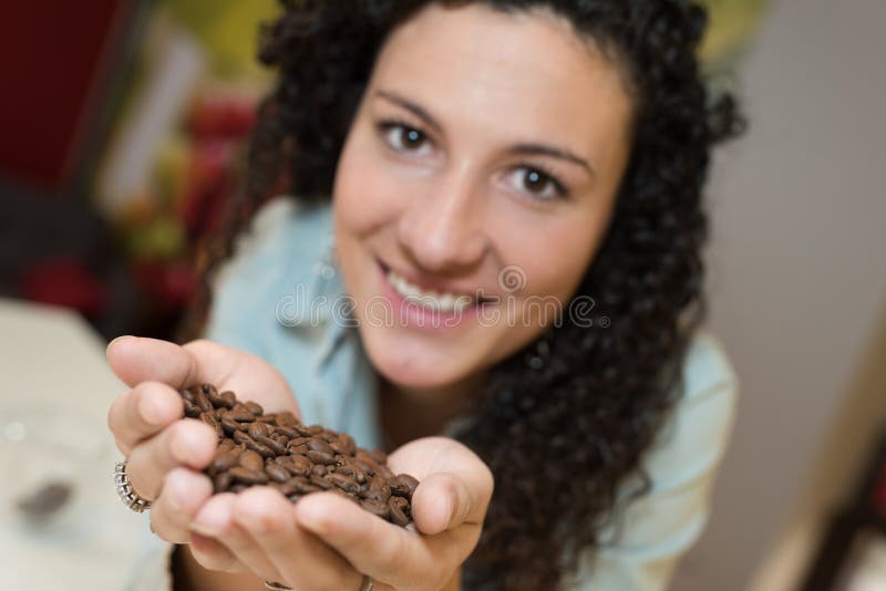 Handful of coffee beans royalty free stock images Handful of coffee beans royalty free stock images