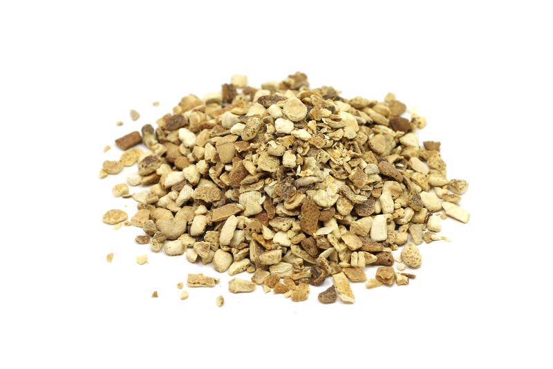 A handful of dried lemon peel stock image