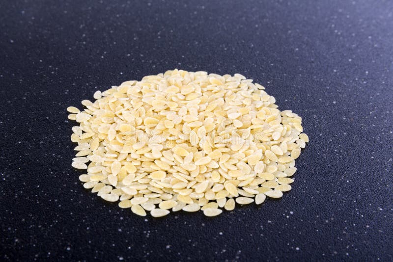 Handful of White Dried Dehydrated Melon Seeds Pasta Replacement Stock