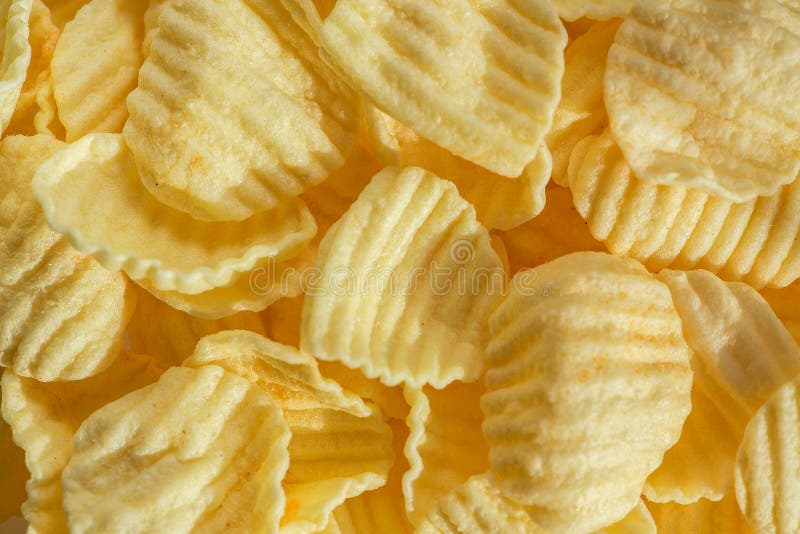 Handful of Yellow Potato Chips Stock Photo Image of nutritious, heap 128102856