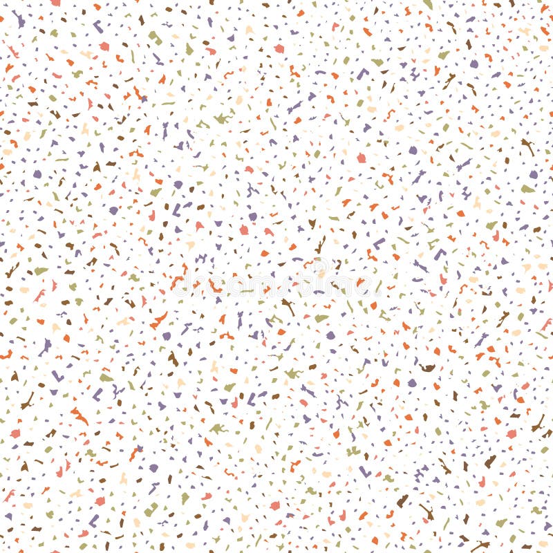 Handgefertigtes gesprenkeltes Mosaik Orange, Blauen und Grünen Terrazzo Dichtes nahtloses Wiederholungsvektormuster auf kühlem We stock abbildung Handgefertigtes gesprenkeltes Mosaik Orange, Blauen und Grünen Terrazzo Dichtes nahtloses Wiederholungsvektormuster auf kühlem We stock abbildung