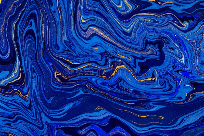 Handgemalter Hintergrund mit gemischten flüssigen blauen und goldenen Farben Zusammenfassungsfl?ssige Acrylmalerei Moderne Kunst lizenzfreie stockbilder Handgemalter Hintergrund mit gemischten flüssigen blauen und goldenen Farben Zusammenfassungsfl?ssige Acrylmalerei Moderne Kunst lizenzfreie stockbilder