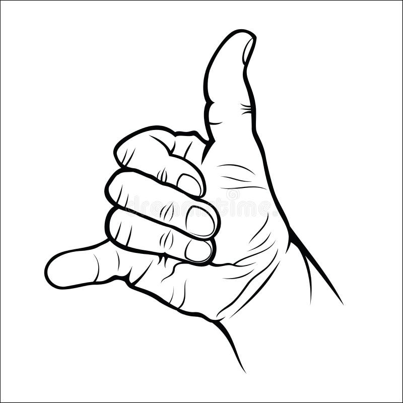 Handgester - kalla mig vektor illustrationer