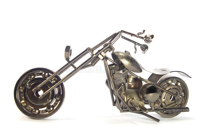 handgjord metallmotorcykel arkivbild handgjord metallmotorcykel arkivbild