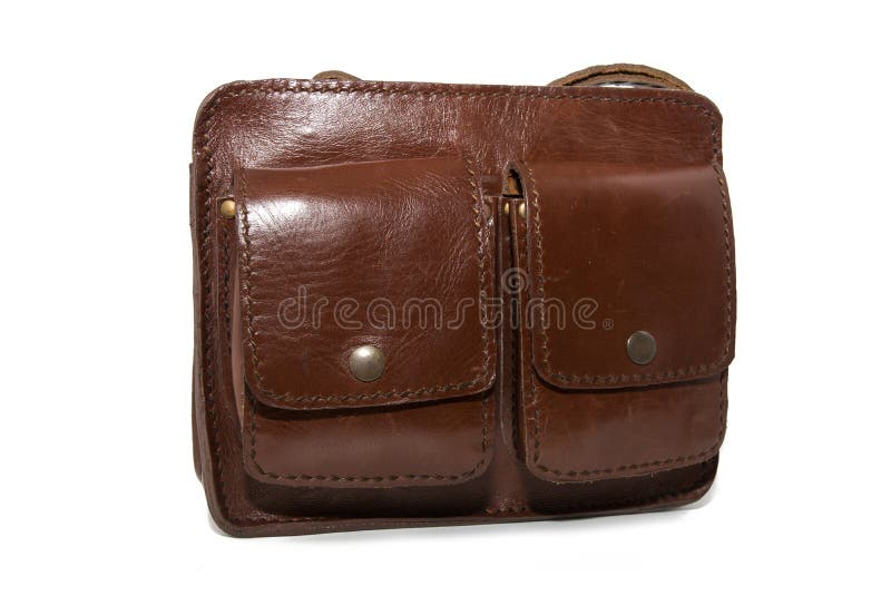 Handgjorda läderhandväskor royaltyfri bild
