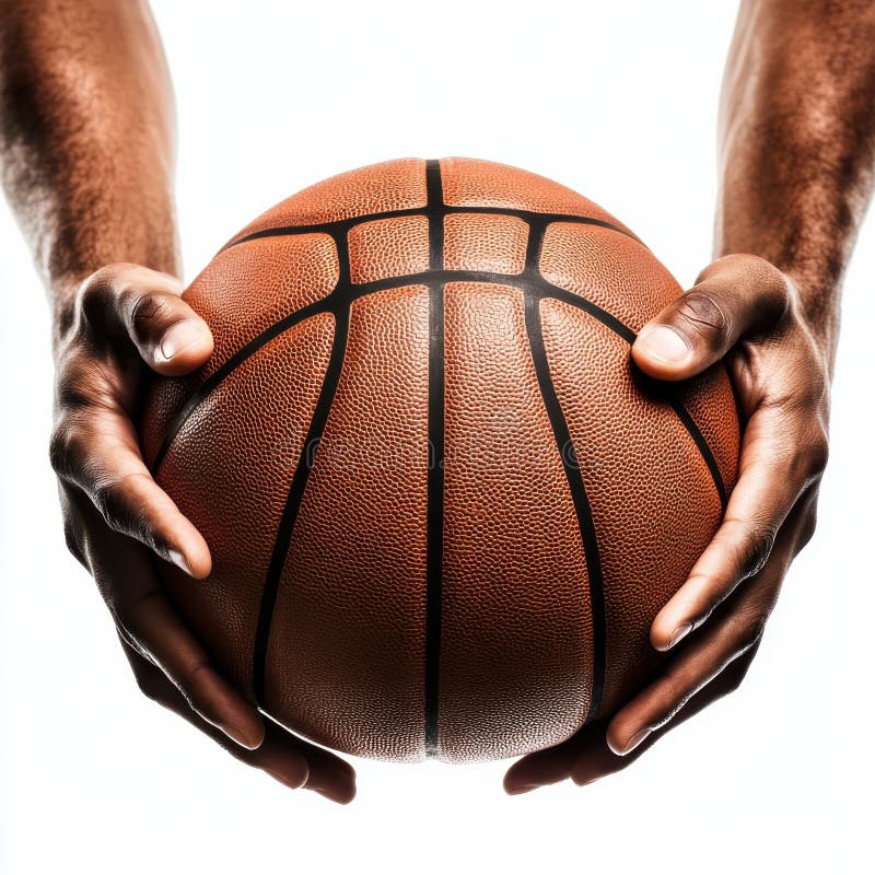 Handgreppet Basketball isolerat på vit bakgrund för sport royaltyfri illustrationer