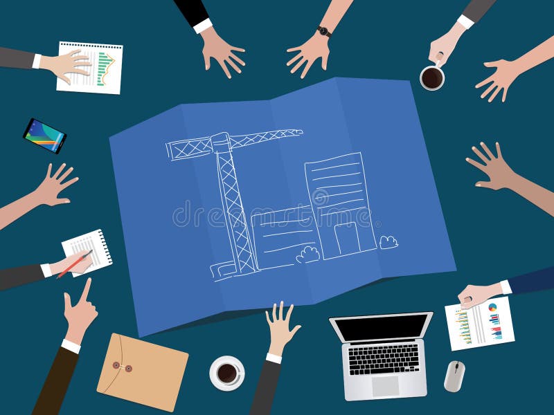 Handhaben Sie Firmenentwicklung oder errichten Sie ein Neuunternehmen, Konzept, dasillustration mit Handteam auf zusammenarbeiten lizenzfreie abbildung Handhaben Sie Firmenentwicklung oder errichten Sie ein Neuunternehmen, Konzept, dasillustration mit Handteam auf zusammenarbeiten lizenzfreie abbildung