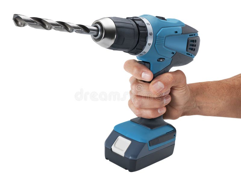Handholding-Bohrgerät stockbild Handholding-Bohrgerät stockbild