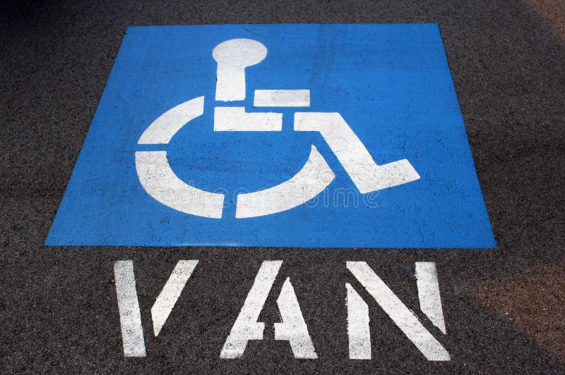 Handicap Van Parking stock photography