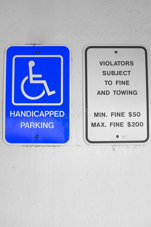 Handicapped Parking Sign stock photo. Image of white 40419424