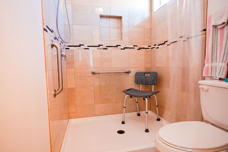 Handicapped shower stall