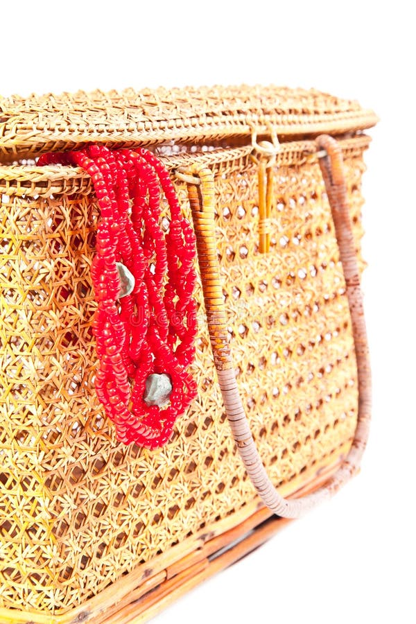 Handicraft chest and Red coral necklace