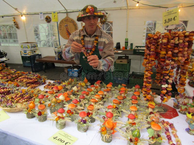 Handicrafts on Onion Festival in Weimar Editorial Stock Image Image