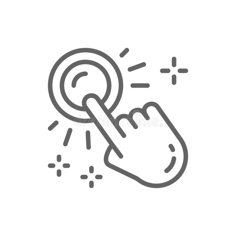 Handklick, knapppress, fingerhandlag, pekarelinje symbol vektor illustrationer Handklick, knapppress, fingerhandlag, pekarelinje symbol vektor illustrationer