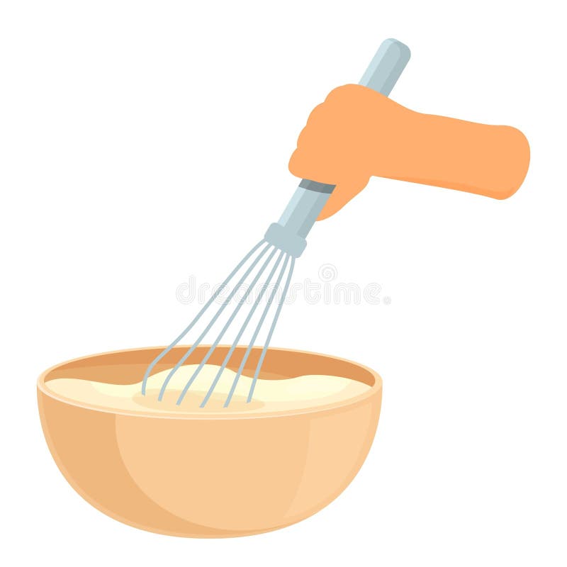 Handle kitchen mixer icon cartoon vector. Cooking menu stock illustration