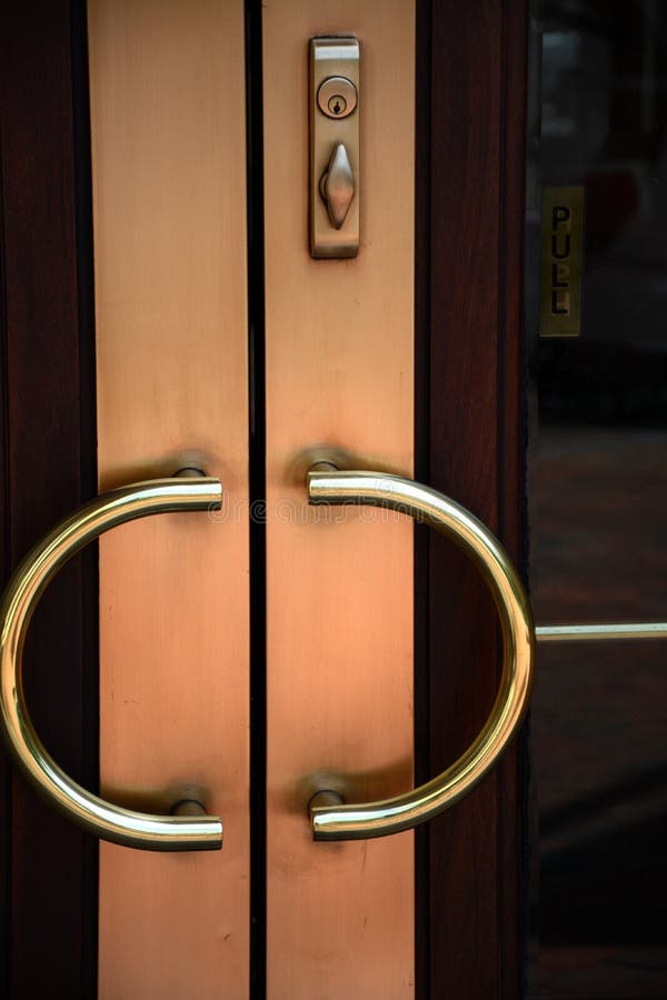 Handle and lock stock photo. Image of oval, doors, handles 55618192
